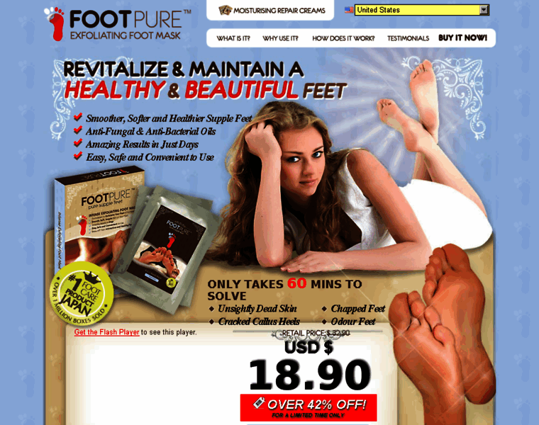 Footpure.com thumbnail