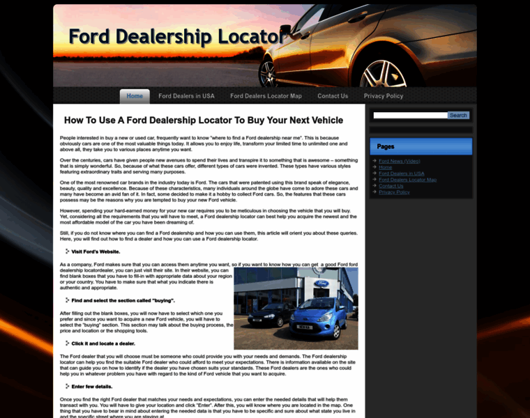 Forddealershiplocator.net thumbnail