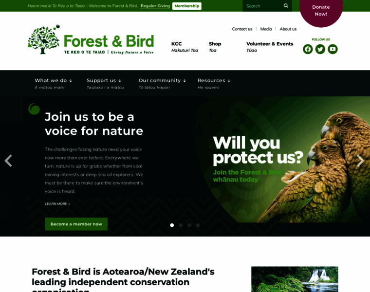 Forestandbird.org.nz thumbnail