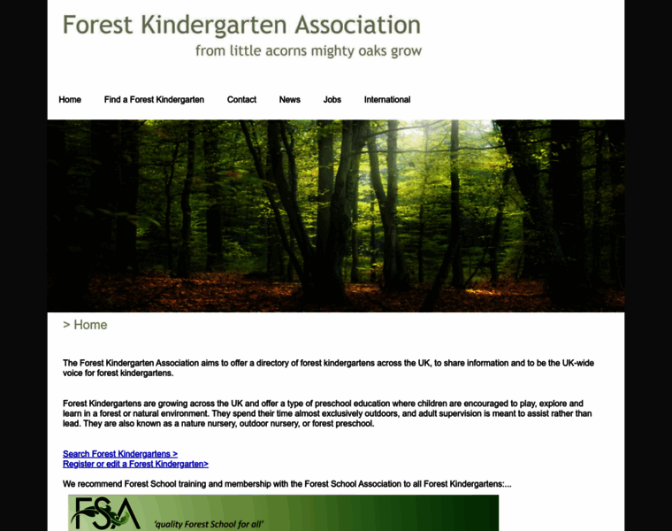 Forestkindergartenassociation.co.uk thumbnail