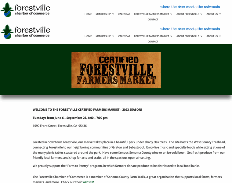 Forestvillefarmersmarket.com thumbnail