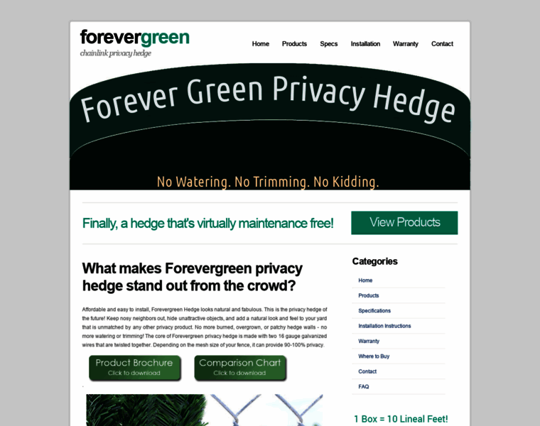 Forevergreenprivacyhedge.com thumbnail