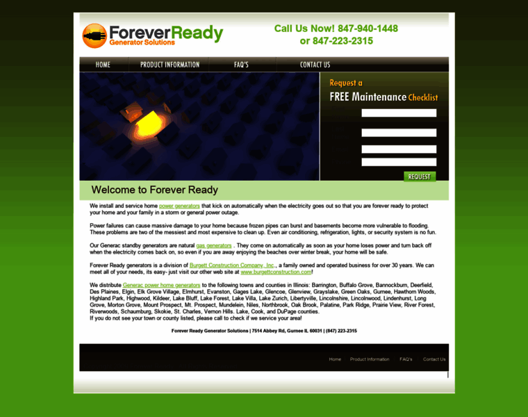 Foreverreadygenerators.com thumbnail