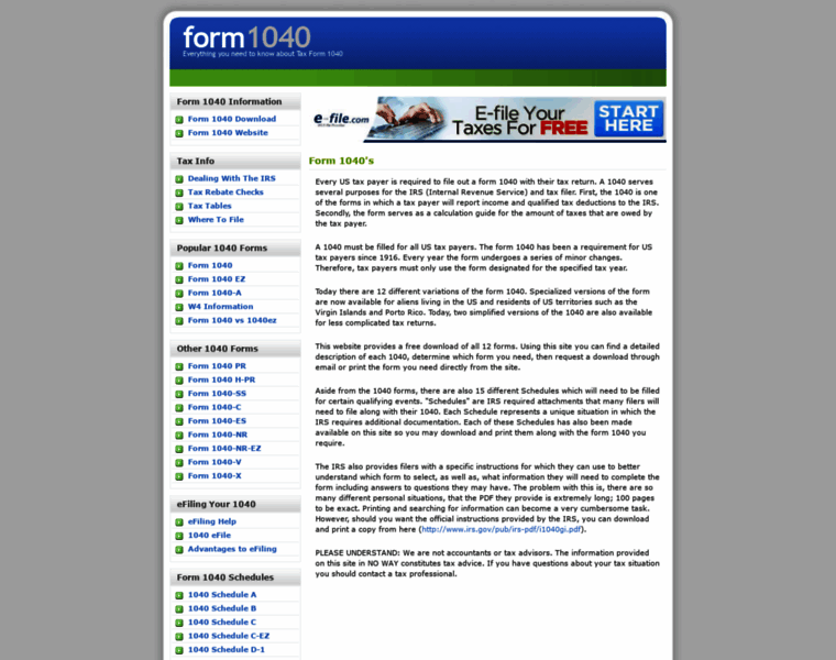 Form1040.com thumbnail