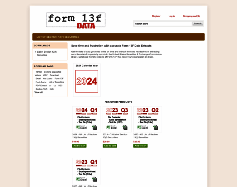 Form13fdata.com thumbnail