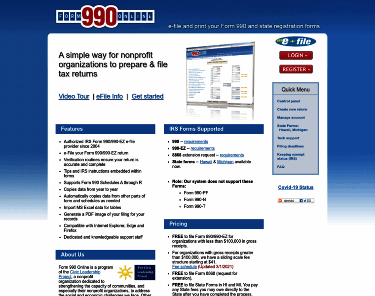 Form990.org thumbnail