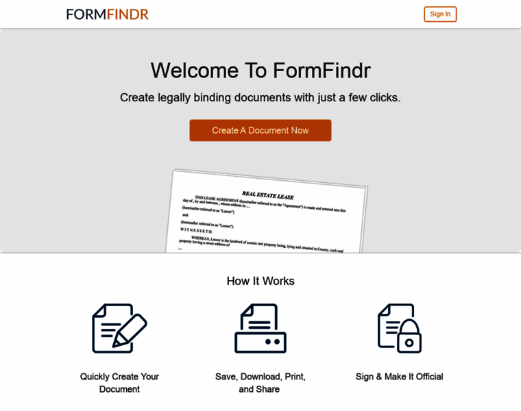Formfindr.com thumbnail
