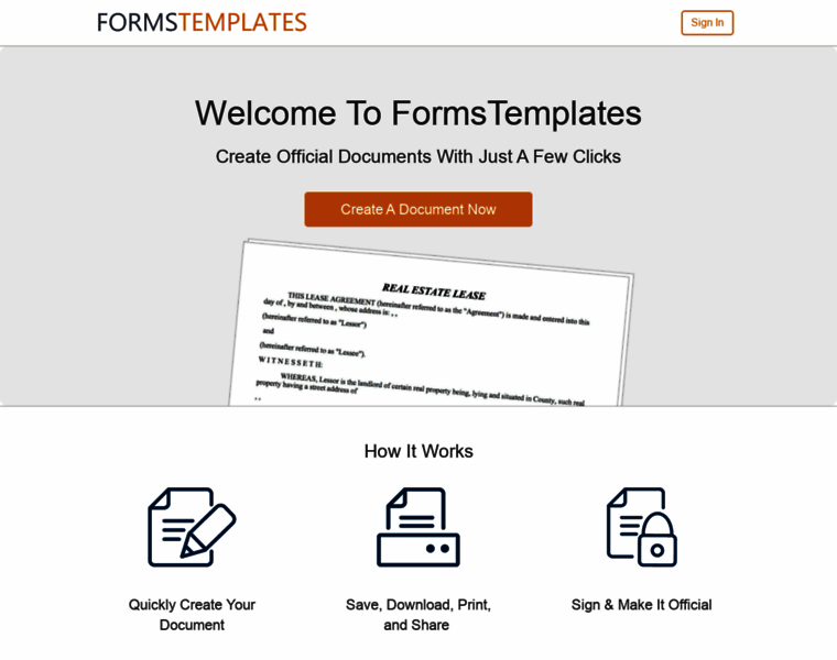 Formstemplates.com thumbnail