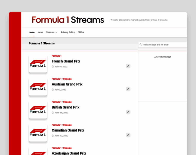 Formula1streams.com thumbnail