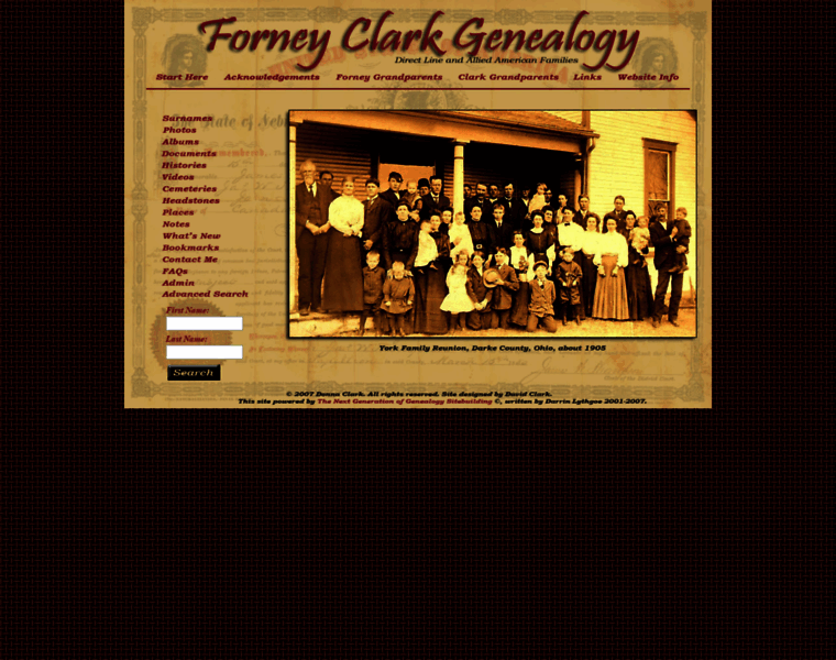 Forneyclarkgenealogy.com thumbnail