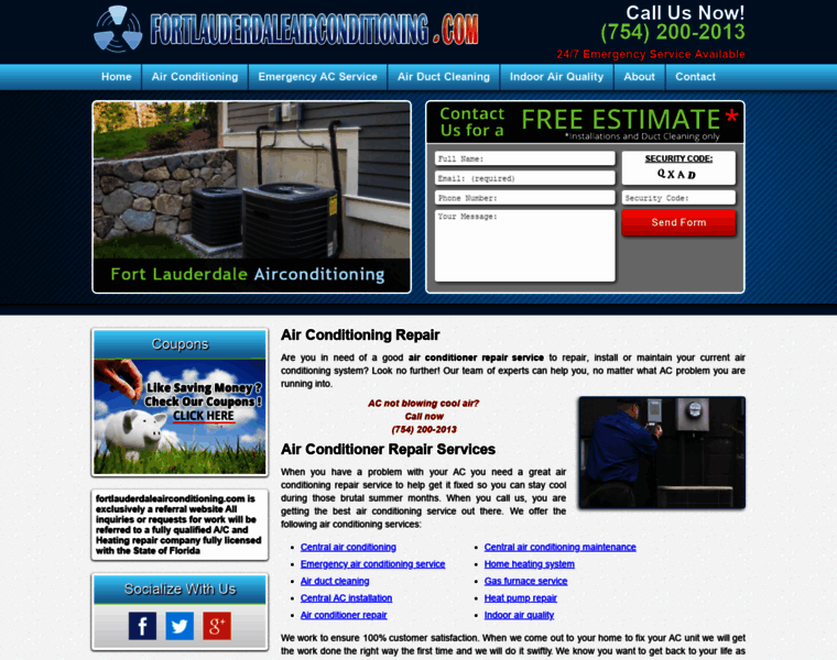 Fortlauderdaleairconditioning.com thumbnail