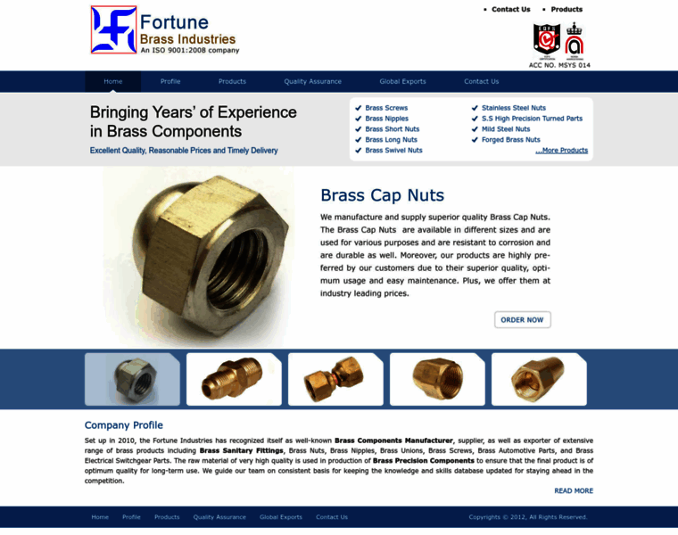 Fortunebrassindustries.com thumbnail