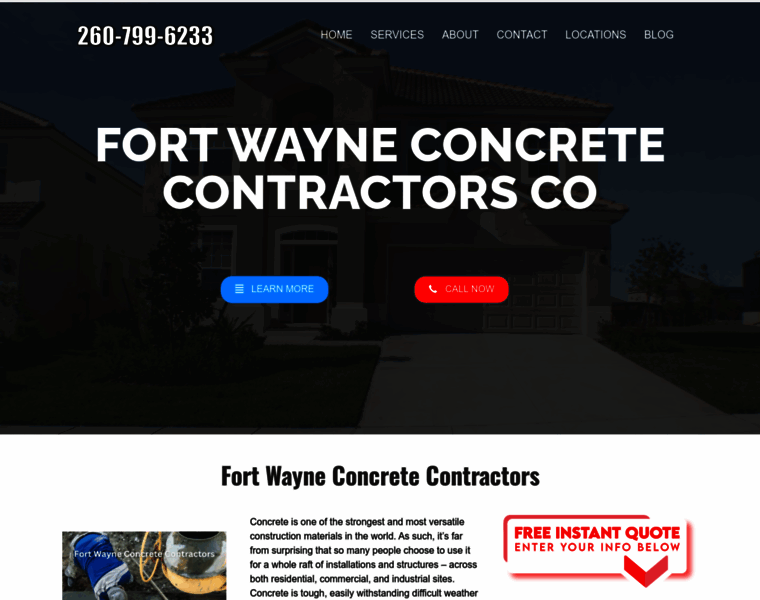 Fortwayneconcretecontractors.com thumbnail