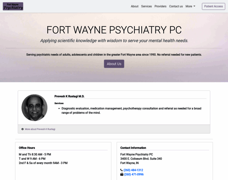 Fortwaynepsychiatry.com thumbnail
