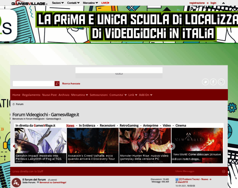 forum.gamesvillage.it at WI. Forum Videogiochi - Gamesvillage.it