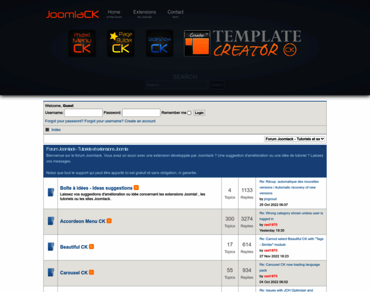 Forum.joomlack.fr thumbnail