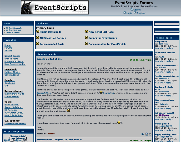 Forums.eventscripts.com thumbnail