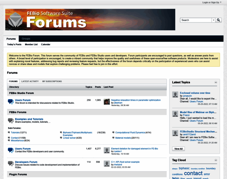 Forums.febio.org thumbnail