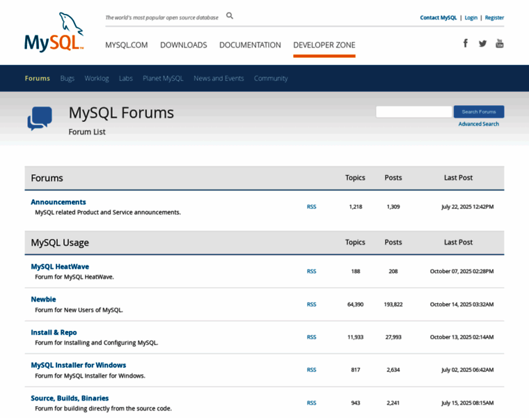 Forums.mysql.com thumbnail Forums.mysql.com thumbnail