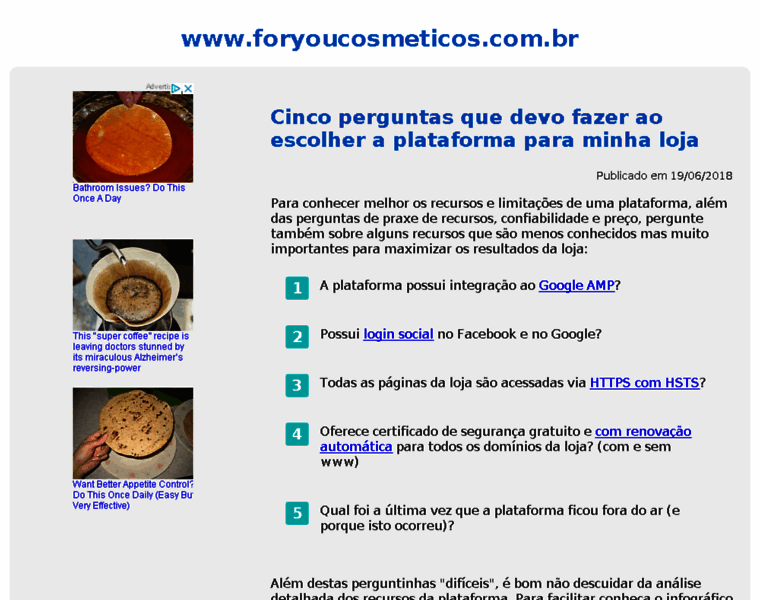 Foryoucosmeticos.com.br thumbnail