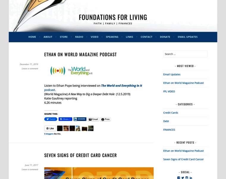 Foundationsforliving.org thumbnail