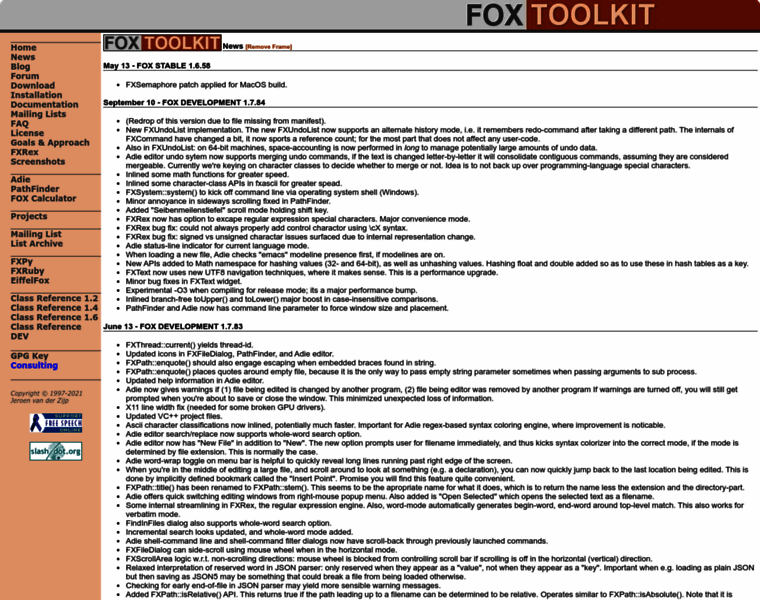 Fox-toolkit.org thumbnail