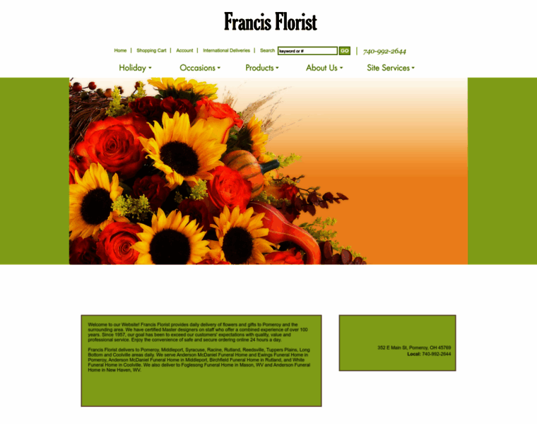 Francisflorist.com thumbnail