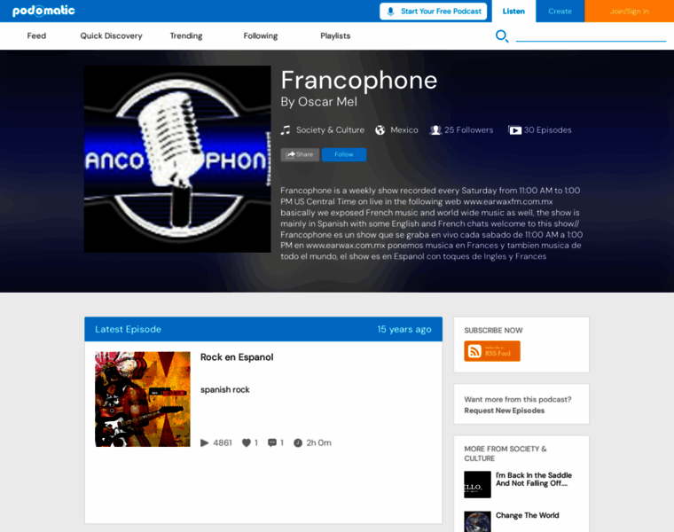 Francophone.podomatic.com thumbnail