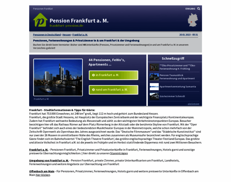 Frankfurt-pension.de thumbnail