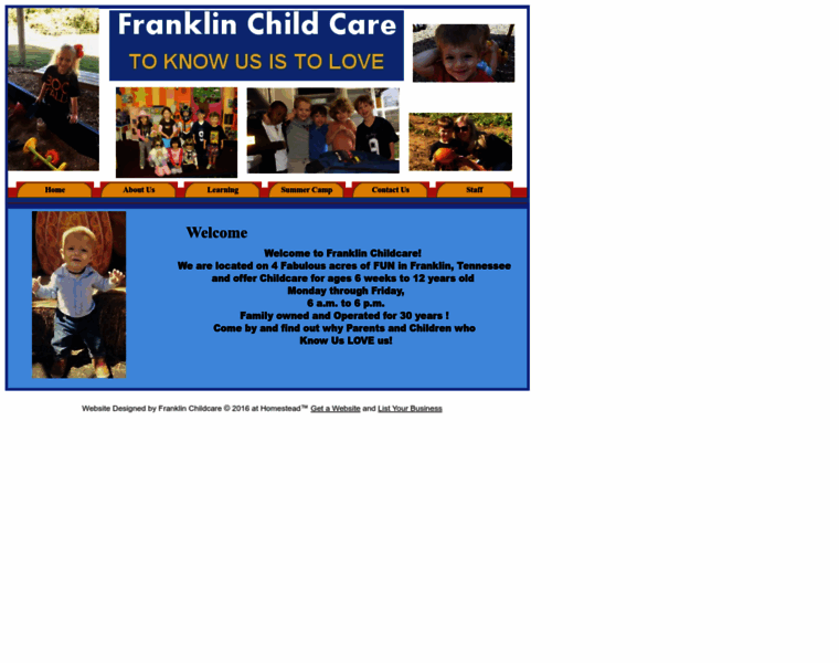 Franklinchildcare.org thumbnail