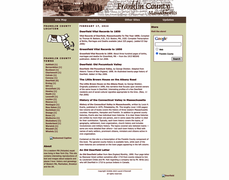 Franklincountyhistory.com thumbnail