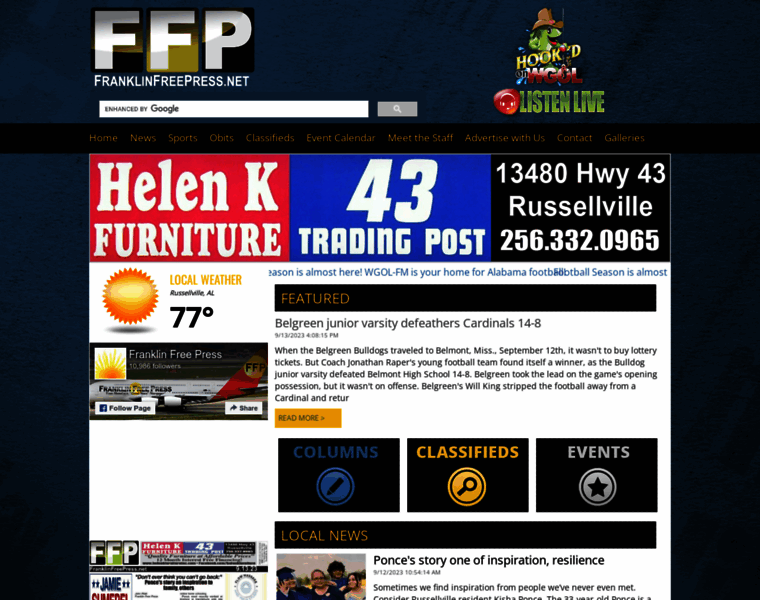 Franklinfreepress.net thumbnail