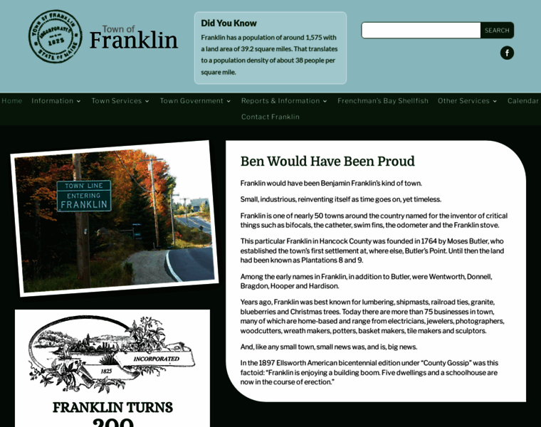 Franklinmaine.com thumbnail
