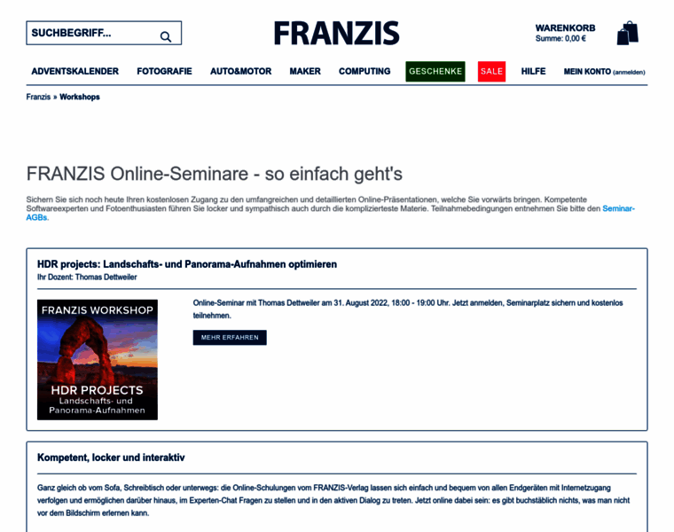 Franzis-webinare.de thumbnail