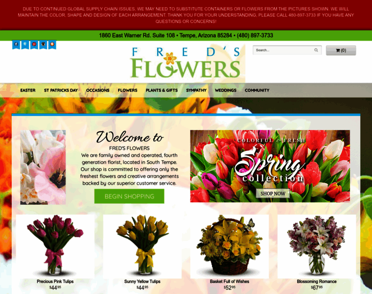 Freds-flowers.com thumbnail