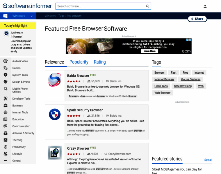 Free-browser.software.informer.com thumbnail