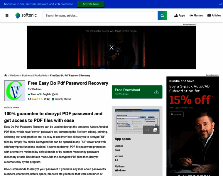 Free-easy-do-pdf-password-recovery.en.softonic.com thumbnail