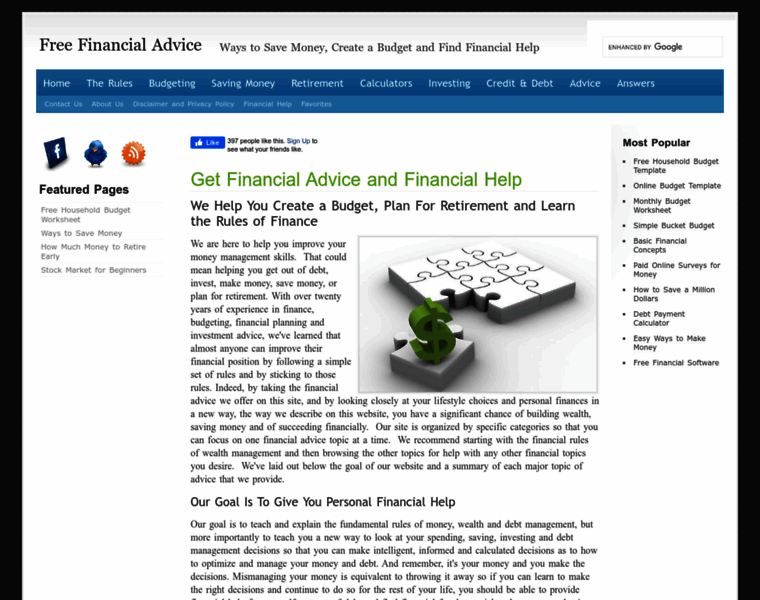 Free-financial-advice.net thumbnail