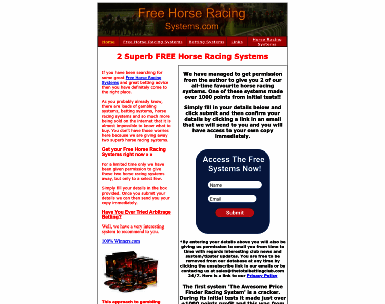 Free-horse-racing-systems.com thumbnail