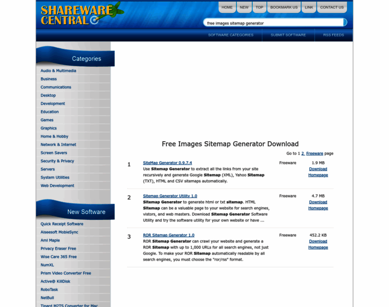 Free-images-sitemap-generator.sharewarecentral.com thumbnail