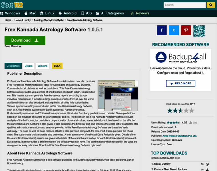 Free-kannada-astrology-software.soft112.com thumbnail