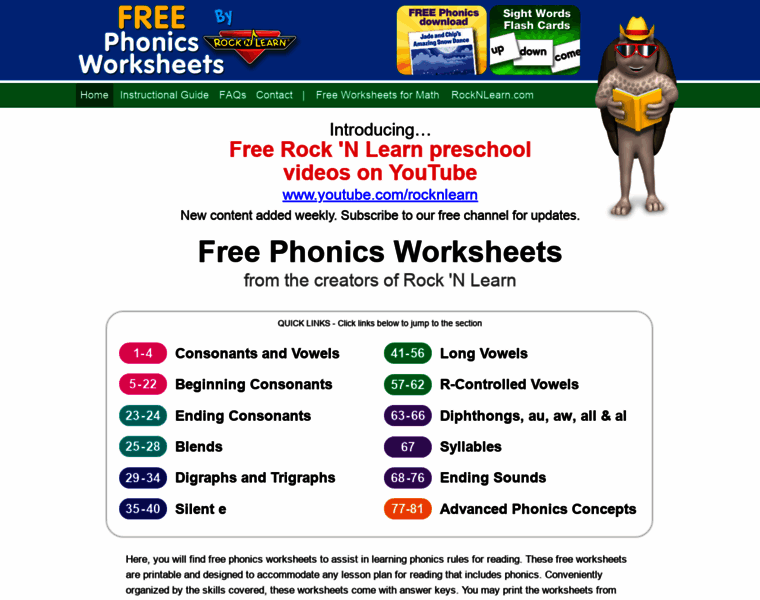 Free-phonics-worksheets.com thumbnail