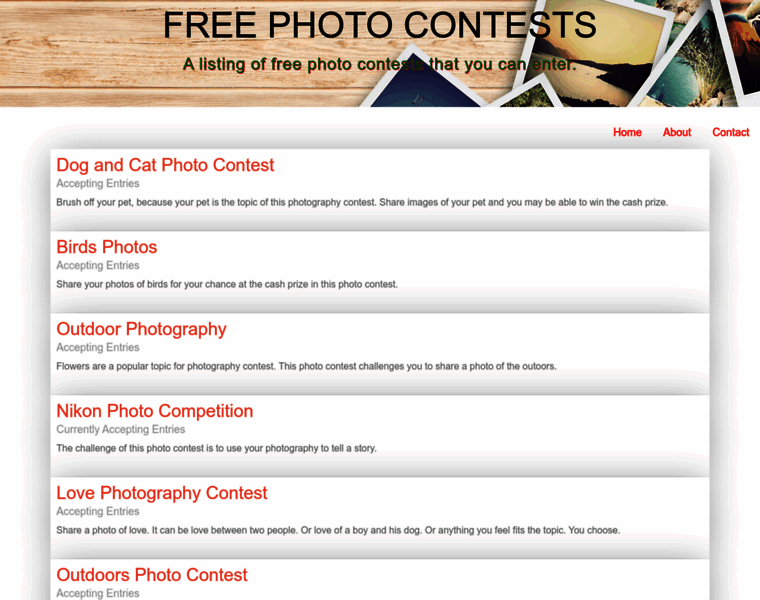 Free-photo-contests.com thumbnail