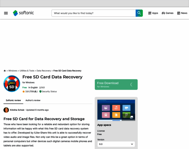Free-sd-card-data-recovery.en.softonic.com thumbnail