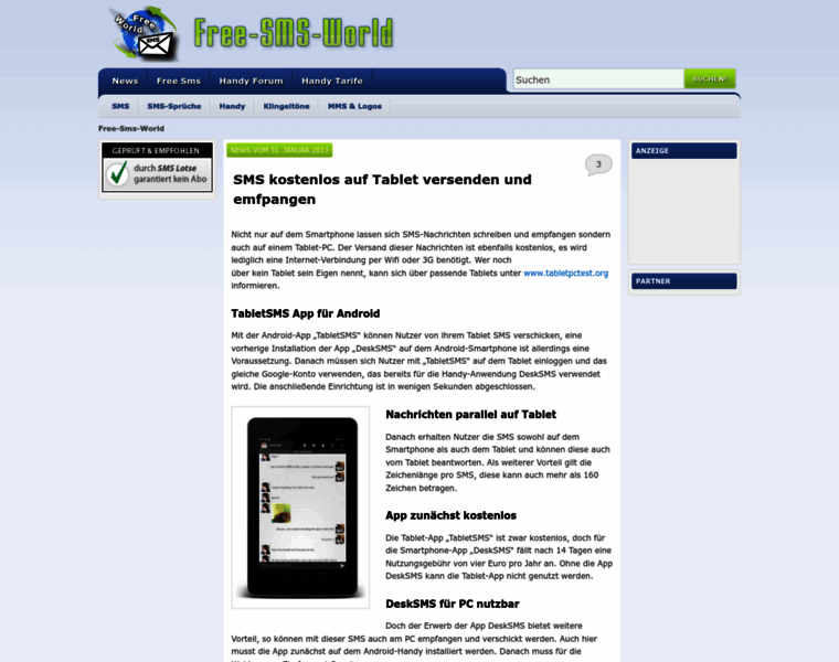 Free-sms-world.de thumbnail