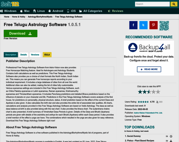 Free-telugu-astrology-software.soft112.com thumbnail