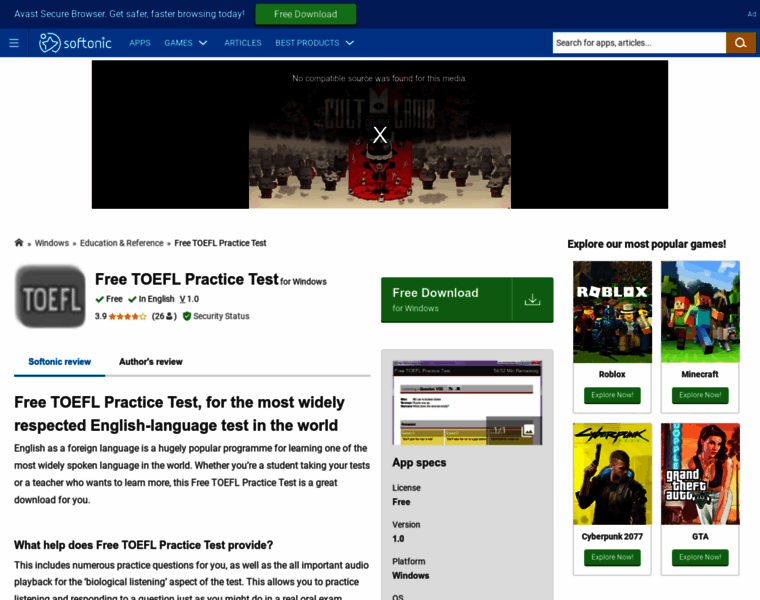 Free-toefl-practice-test.en.softonic.com thumbnail