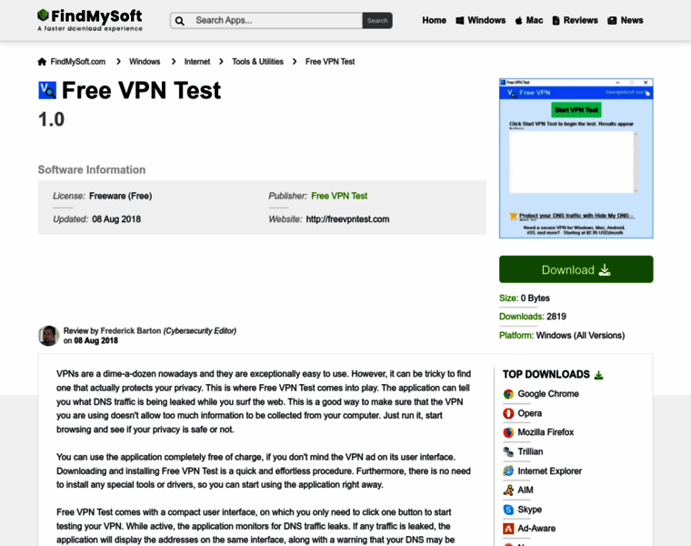 Free-vpn-test.findmysoft.com thumbnail