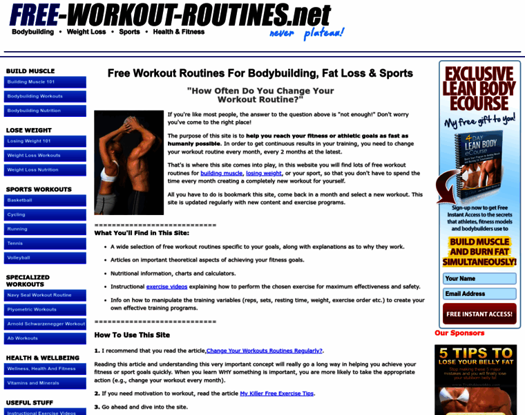 Free-workout-routines.net thumbnail