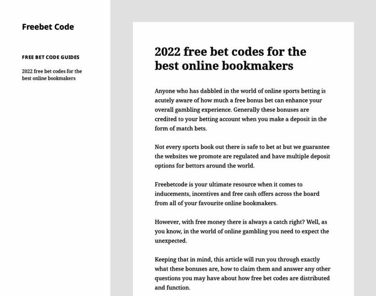 Freebetcode.com thumbnail